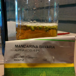 Soaking Mandarina Bavaria hops in our sour beer.